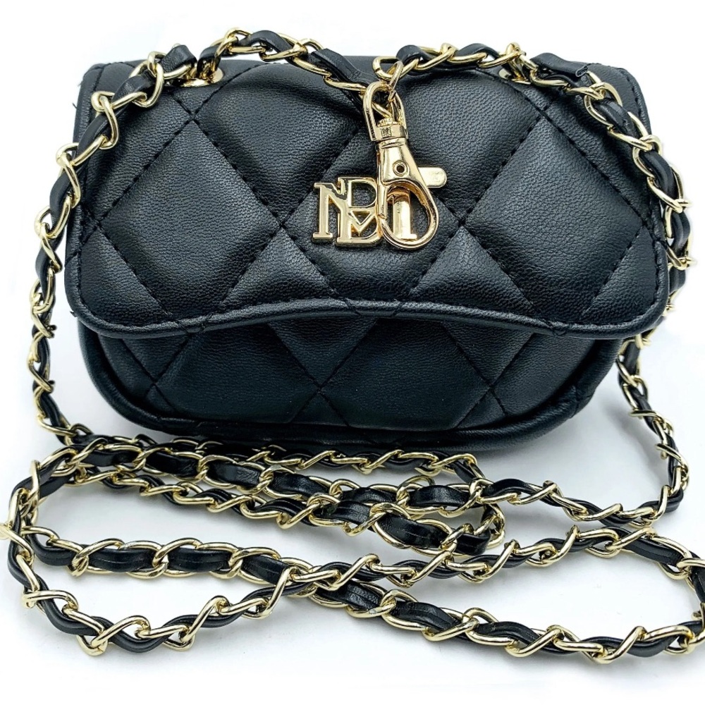 NWT Mini Badgley Mischka Quilted Vegan Leather